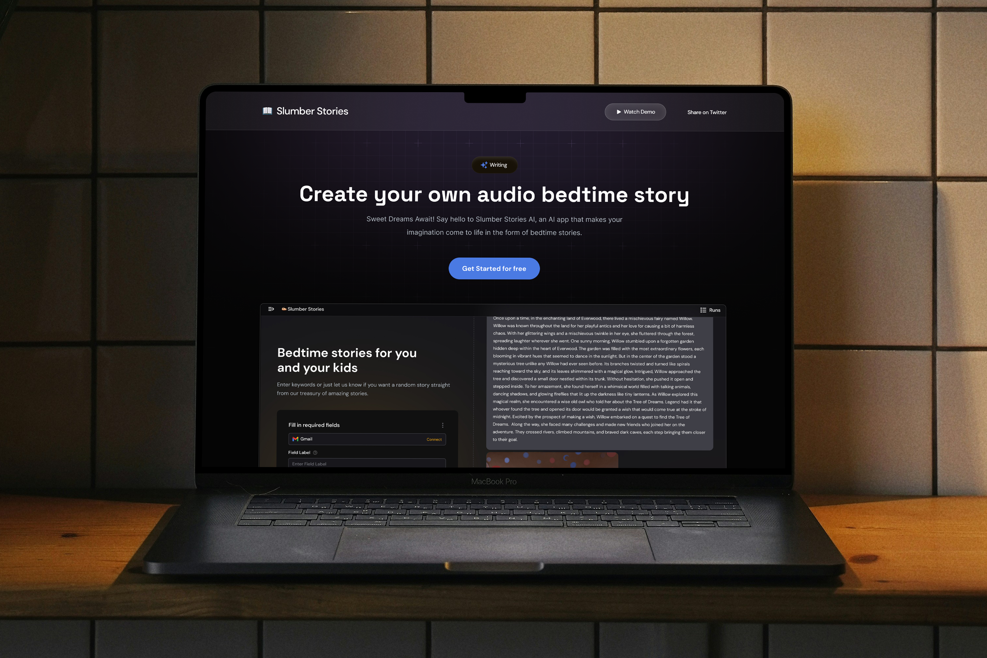 Slumber Stories mockup